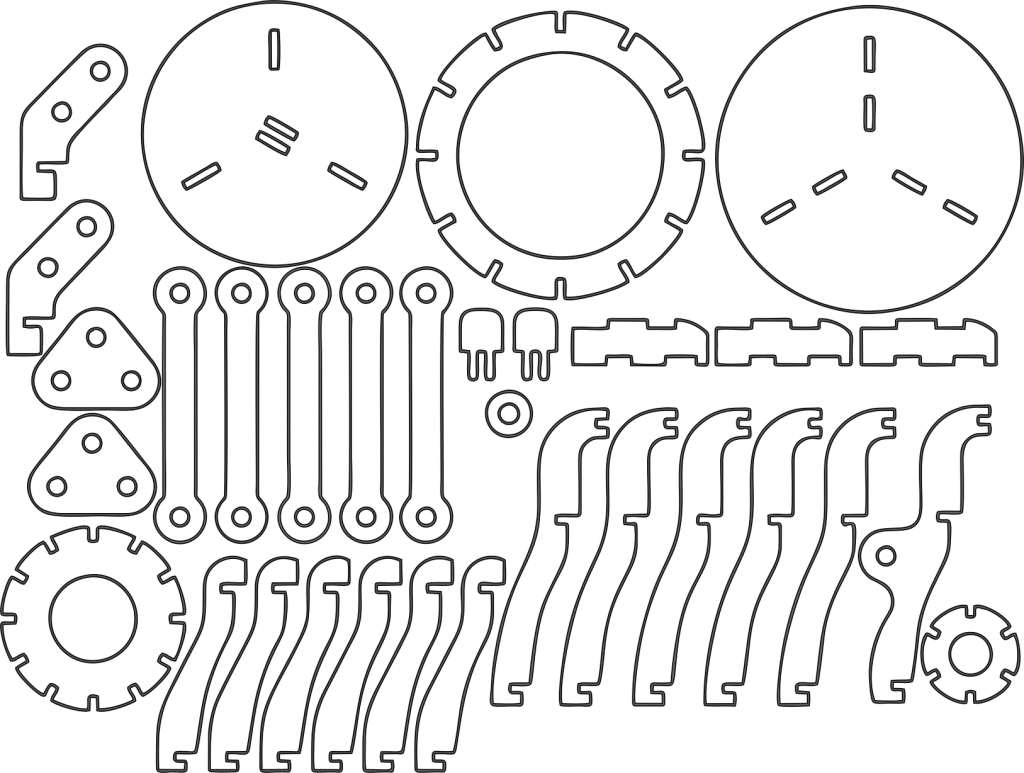 Lámpara-rompecabezas — vector para corte CNC