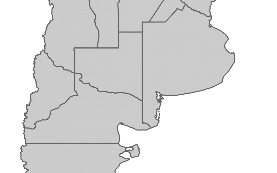 Mapa de Argentina con división política