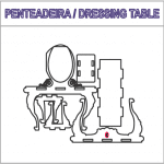 Mesa con espejo - Vector descarganle para corte CNC y grabado laser gratis | Stanser