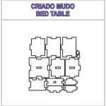Mesa de cama - Vector descarganle para corte CNC y grabado laser gratis | Stanser