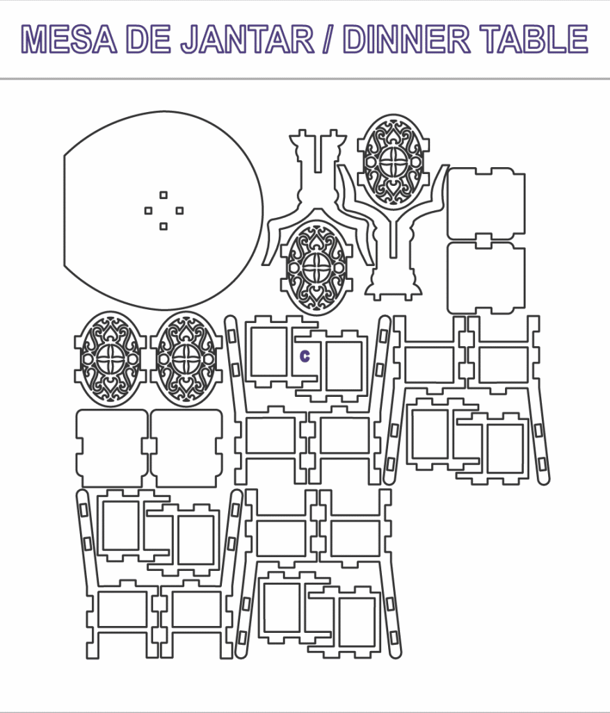 Comedor — vector para corte CNC