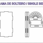 Cama individual - Vector descarganle para corte CNC y grabado laser gratis | Stanser
