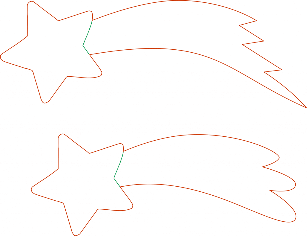 Estrellas fugaces — vector para corte CNC