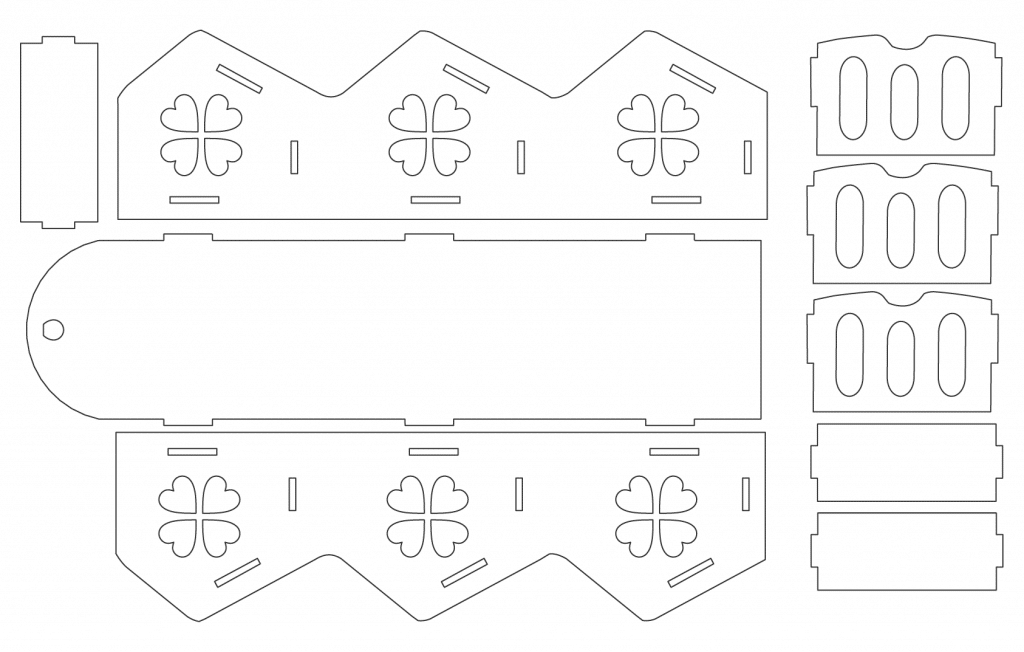 Mueble de 3 repisas — vector para corte CNC