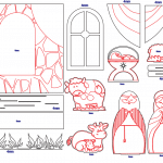 Cuadro de nacimiento navideño - Vector descarganle para corte CNC y grabado laser gratis | Stanser