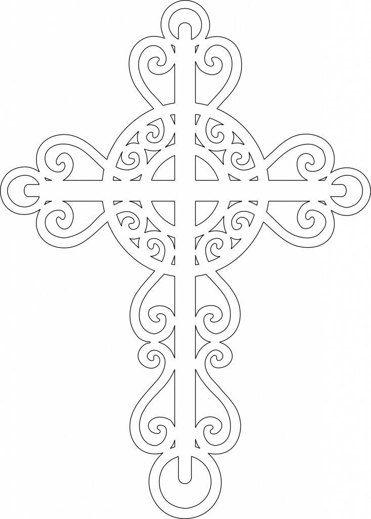 Cruz para recuerdo — vector para corte CNC