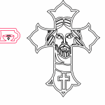 Tres cruces - Vector SVG DXF para CNC Router y Laser CO2 - Descargable gratis | Stanser