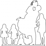 Familia silueta - Vector SVG DXF para CNC Router y Laser CO2 - Descargable gratis | Stanser