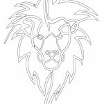 León de curvas - Vector descarganle para corte CNC y grabado laser gratis | Stanser
