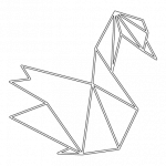 Cisne geométrico - Vector descarganle para corte CNC y grabado laser gratis | Stanser