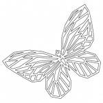 Mariposa con alas extendidas 2 - Vector descarganle para corte CNC y grabado laser gratis | Stanser
