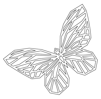 Mariposa con alas extendidas 2