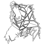 Oso gruñendo - Vector descarganle para corte CNC y grabado laser gratis | Stanser