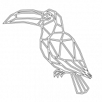 Tucán de perfil - Vector descarganle para corte CNC y grabado laser gratis | Stanser