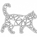 Gato de perfil - Vector descarganle para corte CNC y grabado laser gratis | Stanser