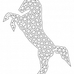 Caballo de perfil en dos patas - Vector descarganle para corte CNC y grabado laser gratis | Stanser