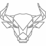Cabeza de toro de frente - Vector descarganle para corte CNC y grabado laser gratis | Stanser