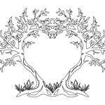 Árboles en corazón - Vector descarganle para corte CNC y grabado laser gratis | Stanser