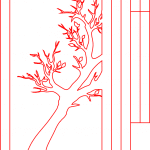 Árbol en tres cuadros - Vector descarganle para corte CNC y grabado laser gratis | Stanser