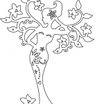 Porta-aretes Árbol y mujer - Vector SVG DXF para Laser CO2 - Descargable gratis | Stanser