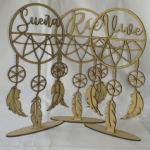 Atrapasueños "Sueña,Ríe,Vive" - Vector descarganle para corte CNC y grabado laser gratis | Stanser