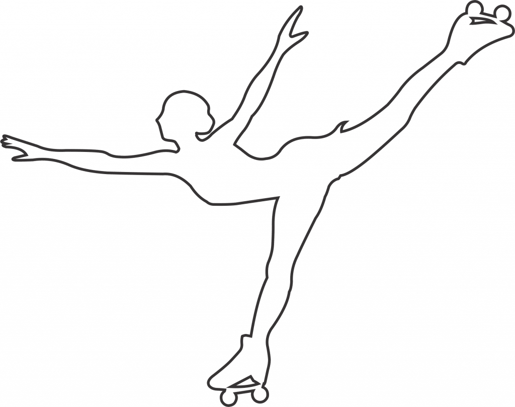 Patinadora de hielo — vector para corte CNC