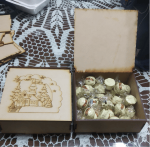 Caja navideñas para chocolates
