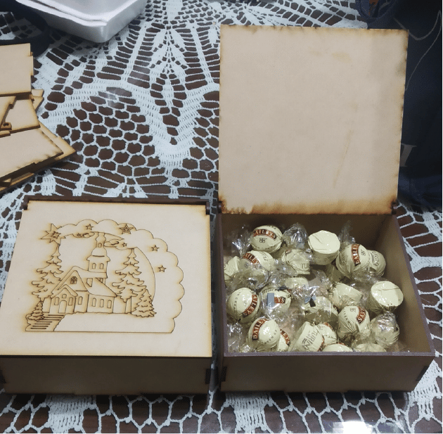 Caja navideñas para chocolates