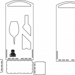 Caja para vino "Botella y copa" - Vector SVG DXF para CNC Router y Laser CO2 - Descargable gratis | Stanser
