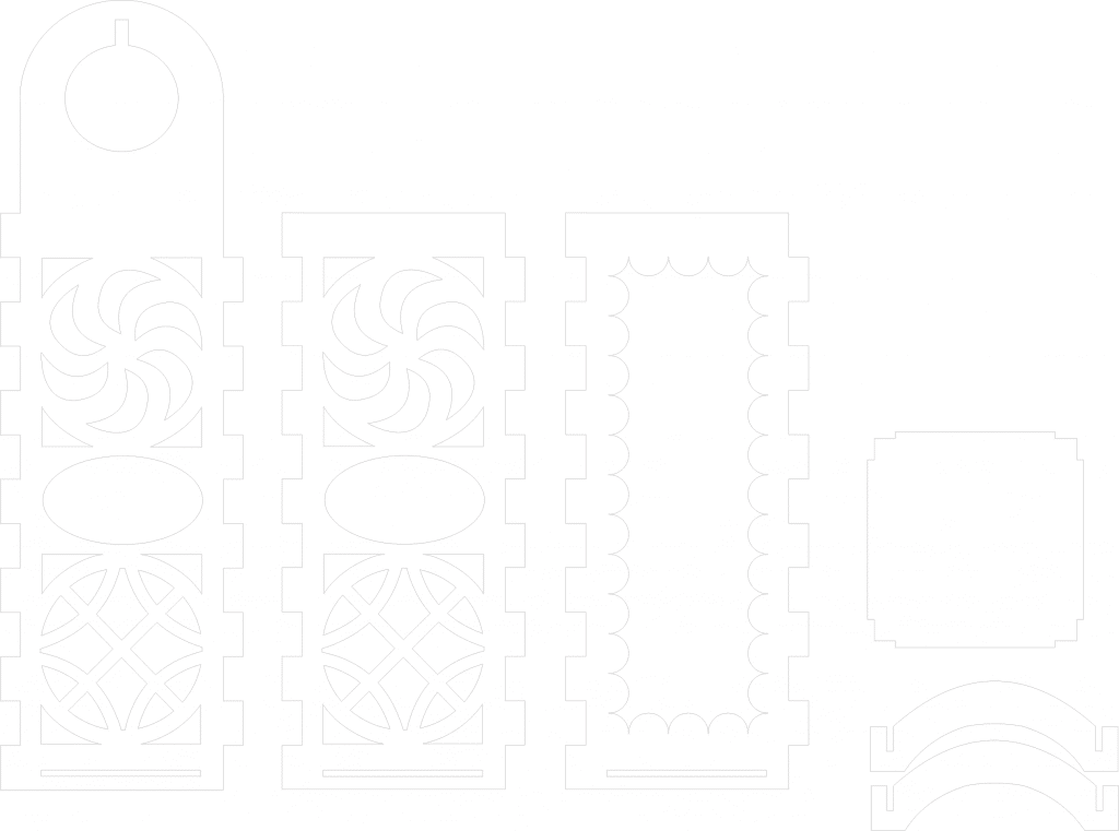 Cajas de vino caladas — vector para corte CNC
