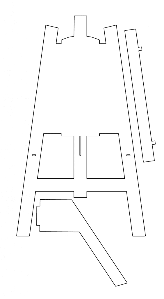 Caballete 2 — vector para corte CNC