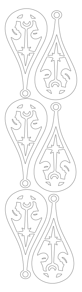 Esferas en gota — vector para corte CNC