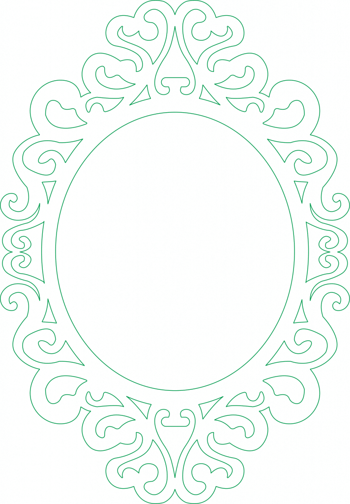 Espejo «Princesa» — vector para corte CNC