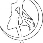 Silueta femenina en la luna - Vector SVG DXF para CNC Router y Laser CO2 - Descargable gratis | Stanser