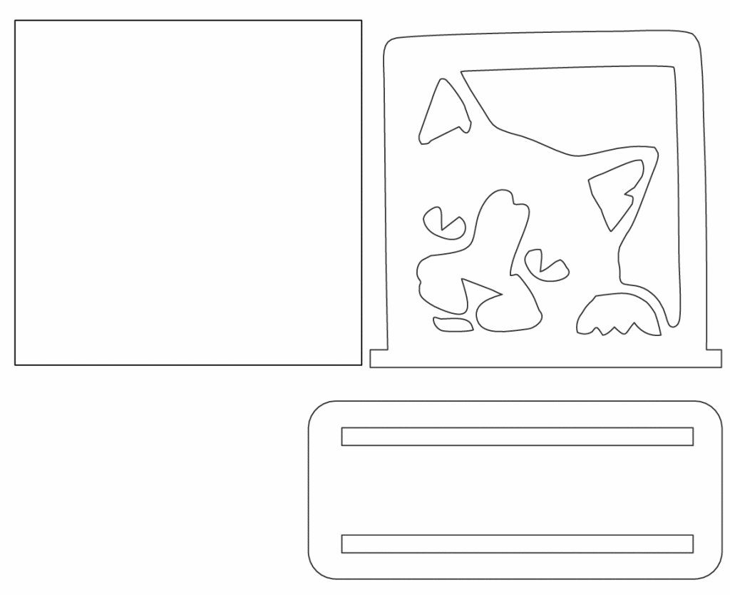 Servilletero de Gato — vector para corte CNC
