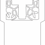 Sobre con cruz calada - Vector SVG DXF para CNC Router y Laser CO2 - Descargable gratis | Stanser
