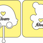 Invitaciones de carro y osito - Vector descarganle para corte CNC y grabado laser gratis | Stanser