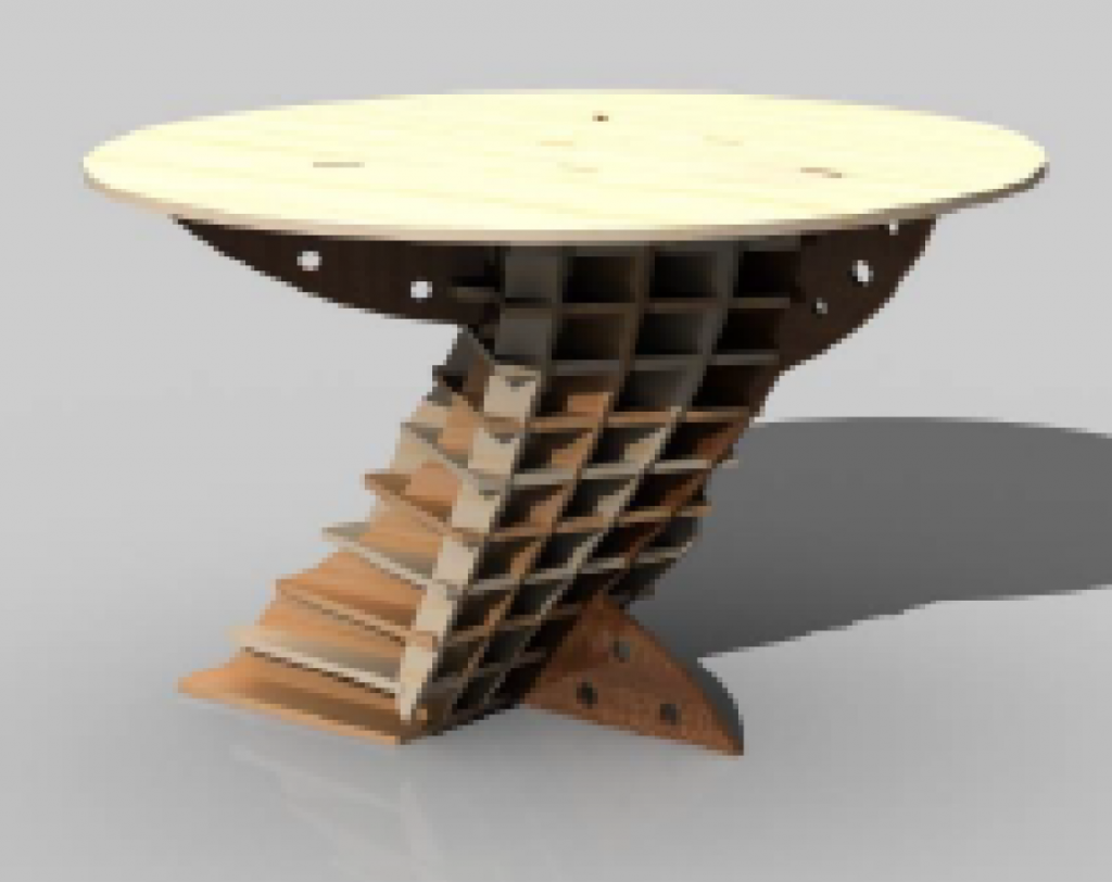 Mesa circular 2 — vector para corte CNC