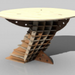 Mesa circular 2 - Vector descarganle para corte CNC y grabado laser gratis | Stanser