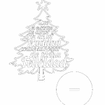 Pino con mensaje navideño - Vector descarganle para corte CNC y grabado laser gratis | Stanser