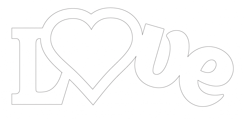 «Love» para una foto — vector para corte CNC