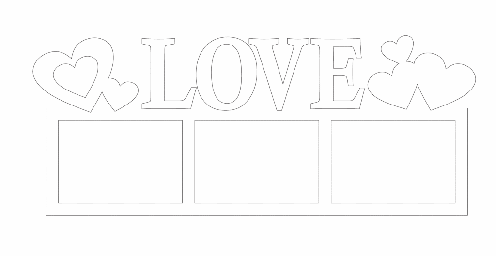 Portarretratos 14 de Febrero — vector para corte CNC
