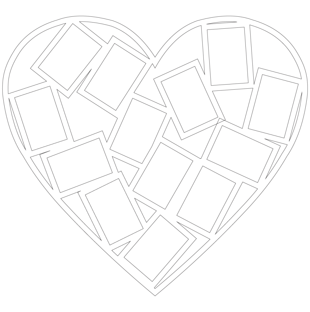 Corazón para fotos — vector para corte CNC
