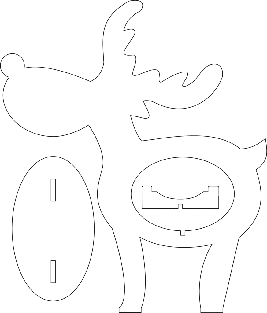 Reno para huevo de chocolate — vector para corte CNC