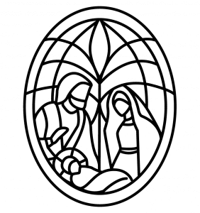 Imagen oval de la Sagrada Familia