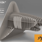 Rompecabezas 3D de tiburón - Vector descarganle para corte CNC y grabado laser gratis | Stanser