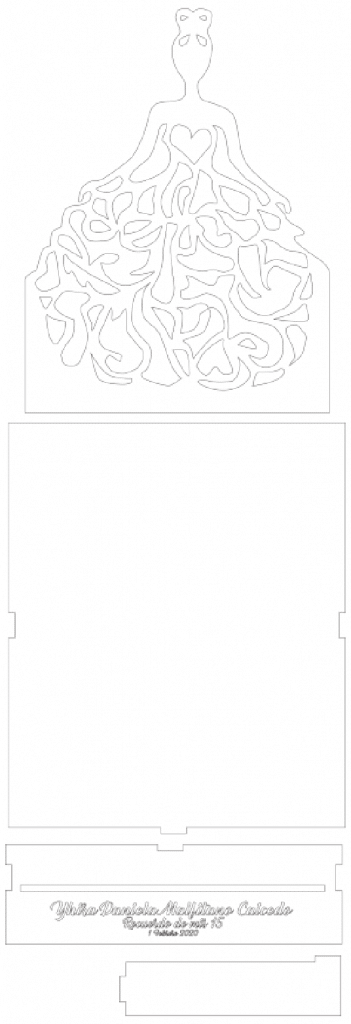 Adorno «Quinceañera» — vector para corte CNC