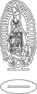 Virgen de guadalupe con base