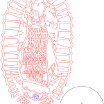 Virgen "Ruega por nosotros" - Vector SVG DXF para CNC Router y Laser CO2 - Descargable gratis | Stanser