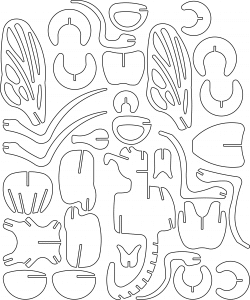 Piezas de dinosaurio